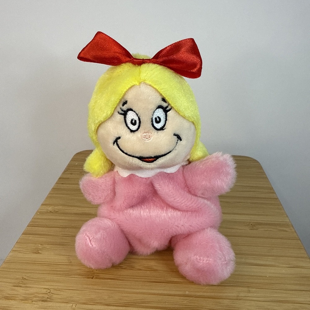 The Grinch CINDY LOU WHO Plush‎ 5" Aurora Palm Pals Dr. Seuss